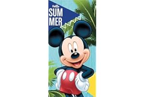 Various Toalla de Playa Infantil con Licencia Oficial Disney (Mickey Mouse)
