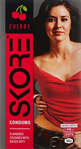 Skore Condoms - 10 Count (Pack of 3, Cherry)