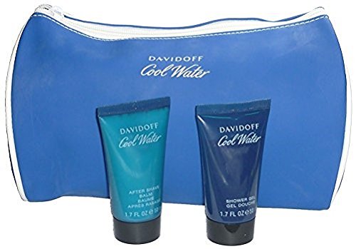 Preisvergleich Produktbild Davidoff Cool Water Man Geschenkset (Duschgel 50ml, Aftershave Balm 50ml + Beutel)