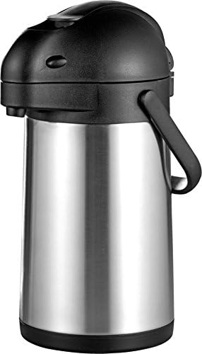EsmeyerAirpot Stream 1,9l, Stainless Steel, Black/Silver, 17.5 x 17.5 x 34 cm