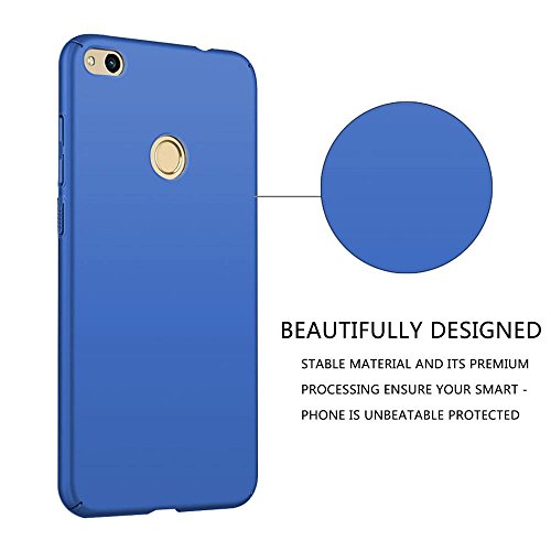Qissy Carcasa Huawei P8 Lite  2017 Series  Incluido Anti-Scratch Anti-Huella Dactilar a Prueba de Choque Suave Protective Case Cover Skin para Huawei P8 Lite 2017 Series  Azul Real 