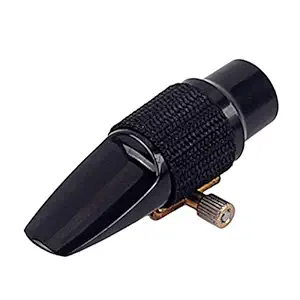 HEALLILY 1Pc Alto Saxophone Mouthpiece with Ligature Sax Mouthpiece with Clip Saxophone Replacement Part for Musical Instrument Accessory (Black)