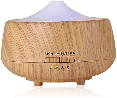 Aroma diffuser, IWO 250ml wood grain air humidifier with color changing electric scent lamp
