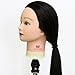 Neverland Beauty 26" Long Smooth 100% Synthetic Natural Black Hair Hairdressing Equipment Styling Head Doll Mannequin Training Head Tools Braiding Cutting Student Practice Model with Clamp #1B UK Stock
