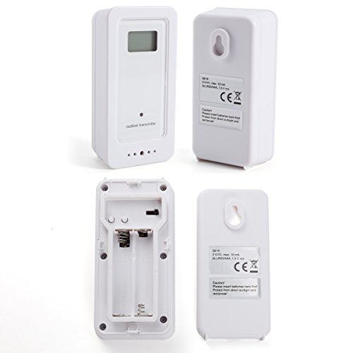 Digitale Funk Wetterstation mit Wettervorhersage Thermometer Thermo-Hygrometer Barometer Funkuhr inkl. Außensensor Funkuhr Wecker Innen Außen Temperatur - 6