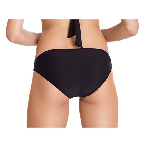 Aquarti Bikini Hose Damen Badepants Slip Badeslip Panty Unifarben Gemustert - 6