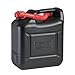 Produktbild BULTO Kraftstoff-Kanister COMPACT 10L, HDPE schwarz, mit UN-Zulassung, rotes Zubehör
