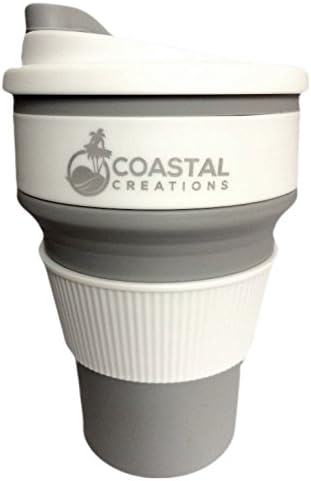 Collapsible Coffee Cup - Reusable & Portable, It's Folding Design Makes It The Perfect Travel Mug - Made from Food Grade BPA Free Silicone - Leak Proof Design