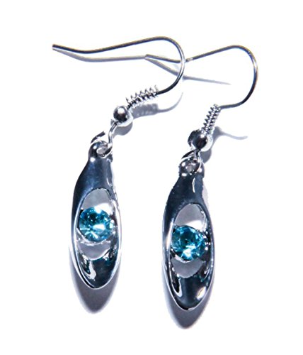 Preisvergleich Produktbild Ohrringe Creolen Ohrstecker Zirkonia 925 Sterling Silber plattiert VR1137a