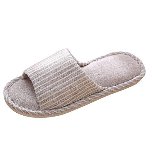 MerryDate Chaussons d'intérieur Anti-dérapant, Couples Occasionnels Pantoufles de ménage Chaussures d'intérieur à Rayures, Pantoufles Antidérapantes Plage Bain Sandales Intérieur Douche Chaussons