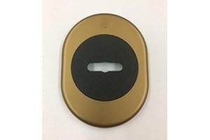 BOCCHETTA ROSETTA PER PORTA PORTONE BLINDATO, PIASTRINA PER CHIAVE DOPPIA MAPPA ALLUMINIO BRONZATO F4 82X62 COMPLETA DI VITI DI FISSAGGIO SECUREMME