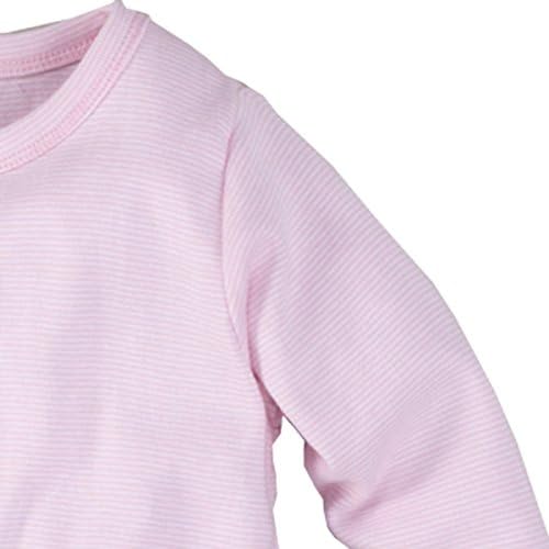 Wellyou Babies Todler Children's Long Sleeve Pyjama Sleep Suit With Pink And White Loops