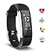 Produktbild Fitness Tracker,Aneken Fitness Armband Uhr mit Herzfrequenz, Schrittzähler Pulsmesser mit 14 Trainings Modi Schlafmonitor Wasserdicht Kalorienzähler Beachten kompatibel mit iOS Android Handy (Schwarz)