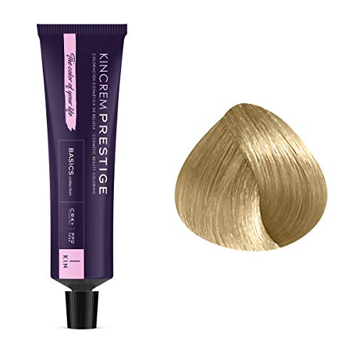 Kin Cosmetics - Colorazione permanente arricchita con cheratina 10.0, biondo platino, 60 ml