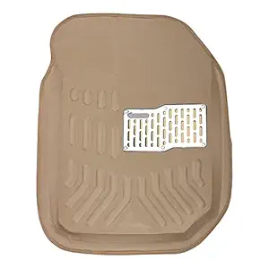 Kingsway 3D/4D Car Floor Mats Suitable for Renault Duster, Model Year : 2012 - 2014, Color : Beige, PVC, 1 Set