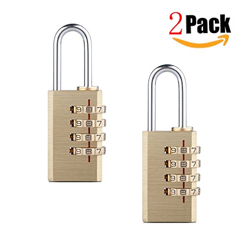 Preisvergleich Produktbild [2 packs] Reiseschloss ,Gepäckschloss, YOUTU Gepäckschloss Zahlenschloss Reiseschloss Kofferschloss mit 4-stelligen Zahlencode, Schlösser für Gepäck, Passwort Sperre für Gehäuse, Aktenkästen, Schule, Aktenschränke, Toolbox Zaun Hasp Schrank, Fitness & Sport Schloss,Tasche, Toolbox Zaun Hasp Kabinett&Storage Case, Mitarbeiter & Lagerung Messing Anti Rost Wetterfest