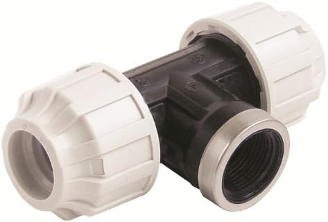 STP Fittings 08335382 Polypropylene T-Connector Pipe with Female Thread 25 x 1 Inch x 25 mm