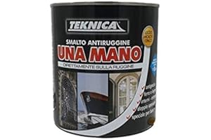 CONSORZIO TEKNICA Smalto antiruggine lucido UNA MANO- Teknica direttamente sulla ruggine 750 ml (VERDE VITTORIA)