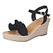 Produktbild UOWEG Wedges Sandalen für Damen Sommer Gladiator Wedges Schuhe Peep Toe Casual Plateau Schuhe