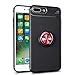 Produktbild Für iPhone 8 Plus/ iPhone 7 Plus Hülle Silikon 360 Grad Handy Ring Ständer Magnet Metallisch Fingerhalter für Auto KFZ-Halterung, Coollee Handyhülle mit Standfunktion Etui TPU Weich Matt Dünn Smartphone Bumper, Ring Rot