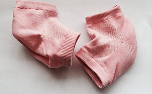 Pair Gel Mineral Hard & Dry Cracked Skin Moisturising Pain Recovery Socks (Pink)