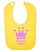 Personalised Princess Name Pink Crown Customise With Name Cute Unique Velcro Fastening Baby Bib