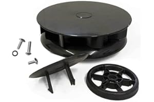 VHEUHZ Ventilateur de toit rotatif à profil bas compatible avec camionnette bus caravane camping-car bateau (noir)