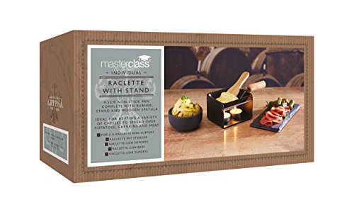 Master Class 8 x 9,5 x 19 cm Artesa Einzel-Raclette-Set mit Ständer, schwarz - 3