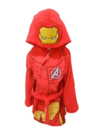 Iron Man Marvel Avengers Kinder Mit Kapuze Fleece Bademantel Bademantel - 3