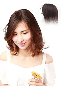 Igennki 100% Black Human Hair Topper Machine Made Human Hair Pieces For Less Hair Asian Women With BAB710