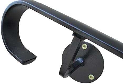 Wrought Iron Handrail Metal Wall Mounted Rail Railing 4 bannister Steps Stairs
