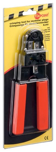 Fixpoint WZ CRIMP 06 Crimpzange für Modularstecker inkl. Kabelschneider und Abisolierer rot - 2