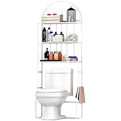 JUEYAN Meuble Etagères de WC,Meuble de Rangement au-Dessus des Toilettes WC ou Lave-Linge avec 3 tablettes,pour Salle de Bain