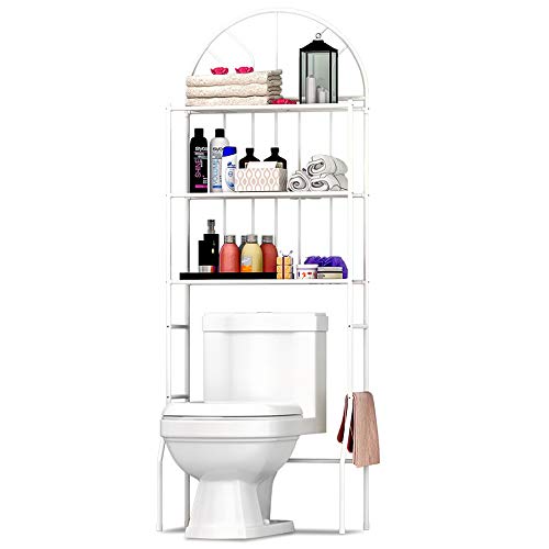 JUEYAN Meuble Etagères de WC,Meuble de Rangement au-Dessus des Toilettes WC ou Lave-Linge avec 3 tablettes,pour Salle de Bain