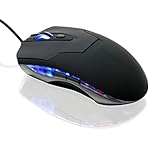 CSL - Mouse ottico 2400dpi Gaming USB SM610 | design ergonomico | LED blu | 6 tasti | Plug & Play | nero