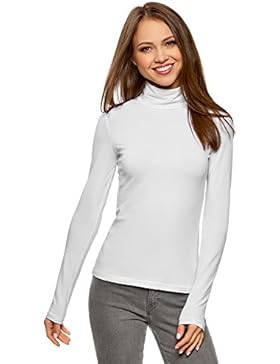 oodji Ultra Damen Langarmshirt Basic mit Rollkragen (3er-Pack)