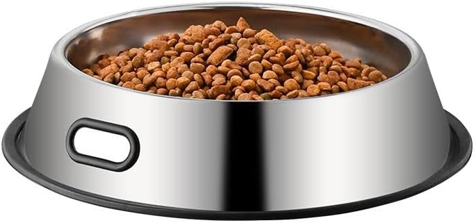 Paslanmaz Çelik 1000 ml Gri Kaymaz Taban Kedi Köpek Mama Ve Su Kabı cin569-26