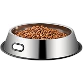 Paslanmaz &Ccedil;elik 1000 ml Gri Kaymaz Taban Kedi K&ouml;pek Mama Ve Su Kabı cin569-26