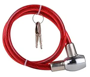 AOW Attractive Offer World Cable Lock for Bike, Helmet, Cycle & Luggage (Multipurpose Uses) Colour-Red.