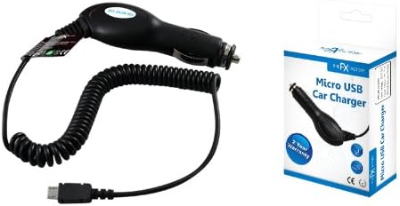 FX Factory Micro USB In Car Charger Compatible With Samsung Galaxy Phones S4/S4 Mini/S4 Active/S3/S3 Mini, Blackberry BB Q10/Z10, HTC HTC One, Digital Cameras, Kindle, Kobo, Nook, Tablets, eReaders And All Micro USB Devices