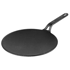 Vinod Legacy Pre-Seasoned Cast Iron Roti Tawa, 26 cm,Induction Friendly,Black, 1 Piece