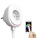 Produktbild WLAN Steckdose mit RGB Nachtlicht - Smart WiFi Steckdose Alexa Kompatibel mit USB Port und Dimmbarer Nachtlicht, Intelligente Steckdose Fernbedienung mit Alexa, Google Home und IFTTT, IOS und Android