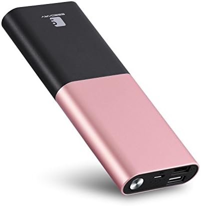 Power Bank Charger, Seedary 10000mAh Portable External Battery Powerbank Backup for Apple iPhone, Samsung Android Phones, Tablets, MP3 - Rose Gold