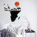 Price comparison product image Art Wall Decal Nature Animal World Map Of Africa Home Decor Wall Sticker Living Bedroom Decoration Wall Mural 55x63cm