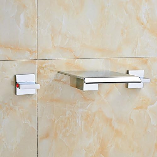 TougBoo Factory Promotion Best Quality Wall Mounted Bathroom Faucet Chrome Finish Dual Handles,White