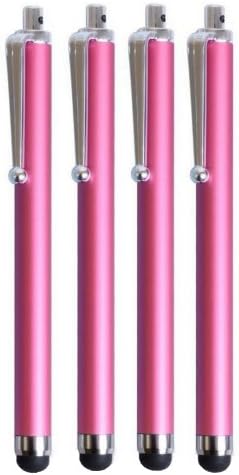 TEEPEE ONLINE® PACK OF 4 x PINK HIGH CAPACITIVE STYLUS PENS for TOUCH SCREENS, iPAD iPHONE SMASUNG HTC NOKIA BLACKBERRY SONY ASUS ACER WINDOWS and all other Capacitive Screens Devices