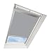 Produktbild Darkona Dachfensterrollo für VELUX-Dachfenster - Verdunkelungsrollo - Zahlreiche Farben/Zahlreiche Größen (MK08, Grau) - Silberner Aluminiumrahmen