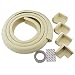 ESUMIC® 2M Length Corner Guards Desk Table Corner Edge Cushions Protection Cover Table edge protection + 4 Corner (Milk)