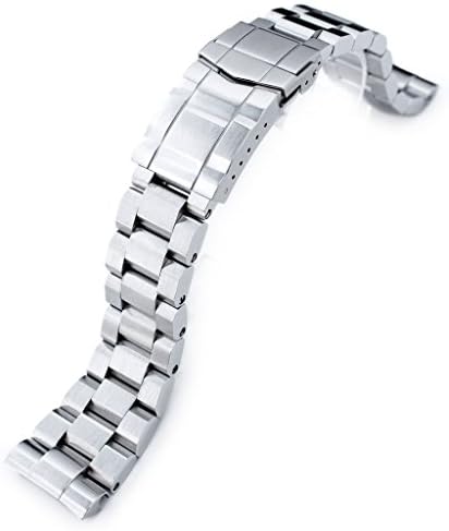 22mm Hexad Oyster 316L SS Watch Band for Seiko New Turtles SRP777 & PADI SRPA21, Submariner Clasp Brushed