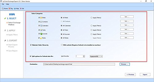 Exchange Export